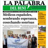 La palabra del Beni portada. Estrecha colaboración entre DOA ONG y el hospital Materno Infantil en Trinidad Bolivia, por tercer año consecutivo.